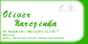 oliver marczinka business card